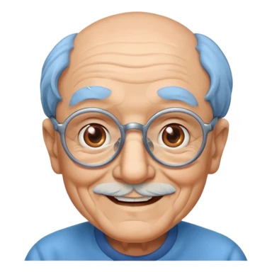 Blue skinned grandpa sticker