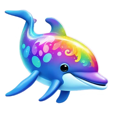 Lisa Frank dolphin sticker