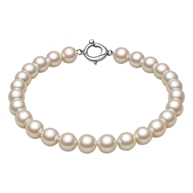 white pearl bracelet, shiny pearls sticker