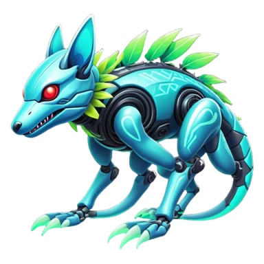  exotic tropical cyber-Protogen-Fakémon-Vernid-creature sticker