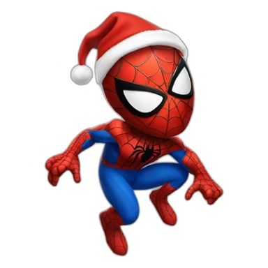 Spiderman With christmas hat sticker