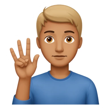 a man making the gesture of not seeing sticker