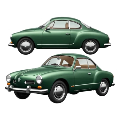 forest green vw karmann ghia sticker