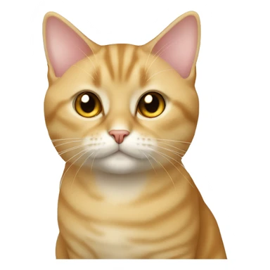 British short hair cat with golden fur sticker