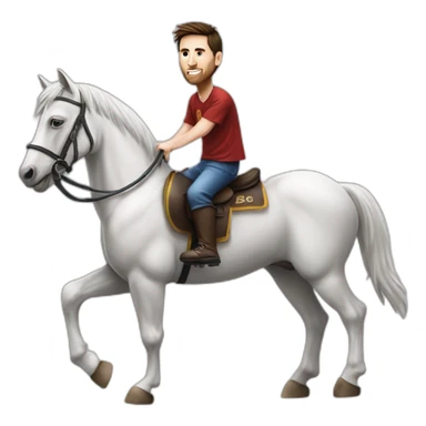 Messi sur cheval sticker