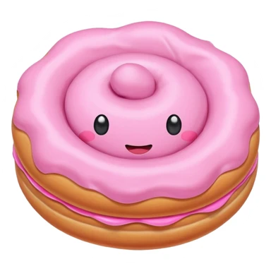 pink kawaii inflatable pan dulce  sticker