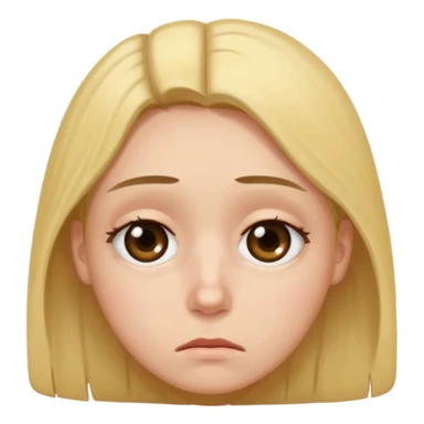 Emoji de cansado y triste con ojeras sticker
