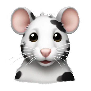 A rat with white and black spots sticker