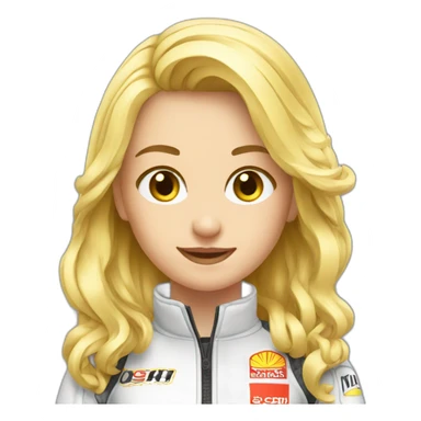 Blonde girl motorsport sticker