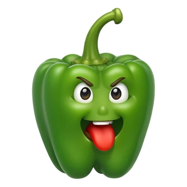 hot green pepper with a bite taken out sticker