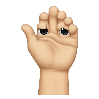 Hand over eyes sticker