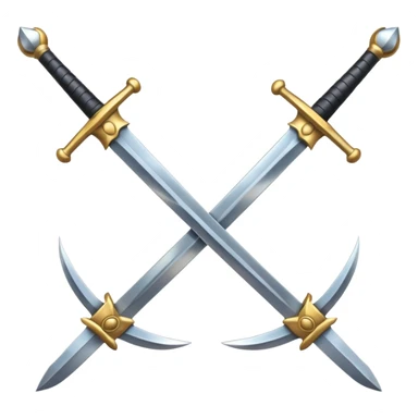 Crossed weapons sticker