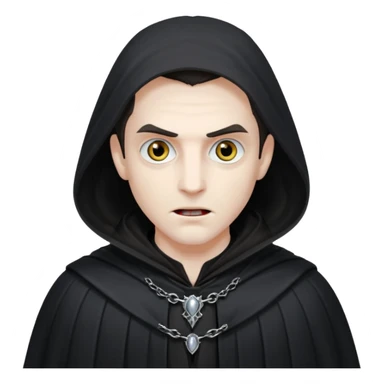 vampire with grey at feet sticker