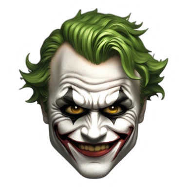 Heath ledger joker batman portrait smiling sticker