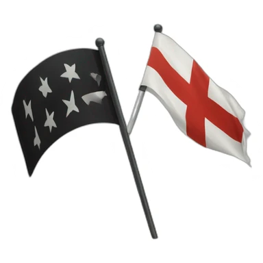 Flag with black cross with angle at 90 on the right sticker