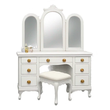 white Vintage vanity sticker