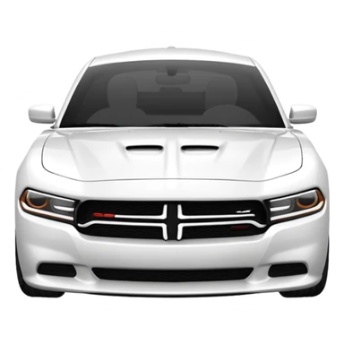 White charger dodge sticker