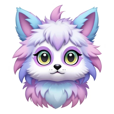Kawaii pastel edgy colorful ethereal anthro fursona Fakemon sticker