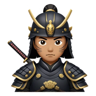 A samurai in pitch-black armor sticker