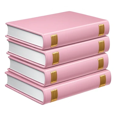 Light Pink and white books sticker