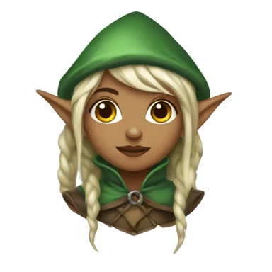 rogue female elf fantasy sticker