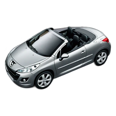 Peugeot 207 coupé cabriolet grise  sticker