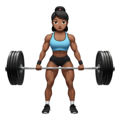 Deadlift woman black sticker