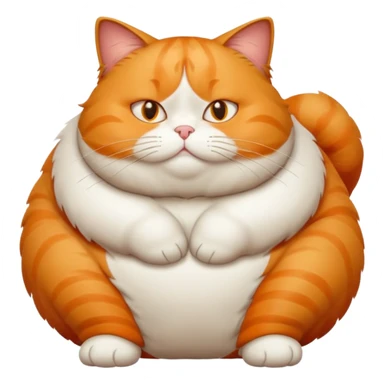A fat cat sitting down ( laying as if they are slowly falling on the floor from the wall ) and looking like they don’t care about it sticker