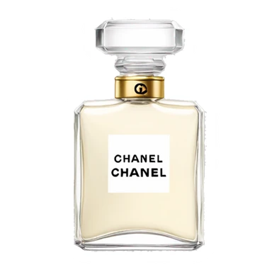 White Chanel perfume sticker