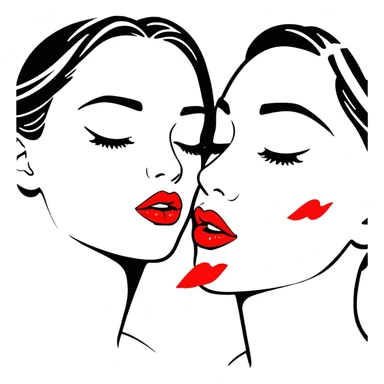 Emoji with kiss lips sticker