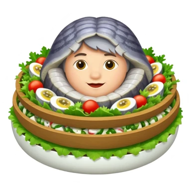 salad herring under a fur coat sticker