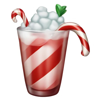 Candy cane cocktail sticker