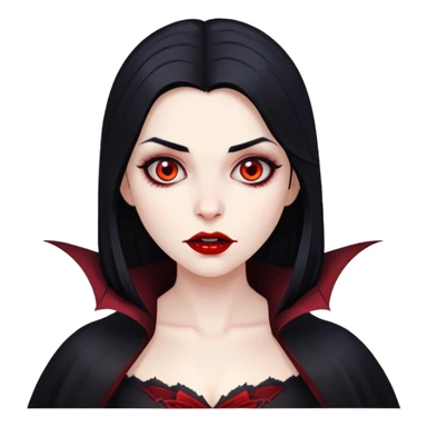 girl vampire with black hair  sticker