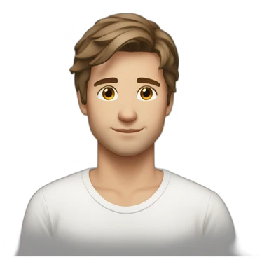 22 years old, Russian guy, shoulder-length brown hair, white T-shirt sticker