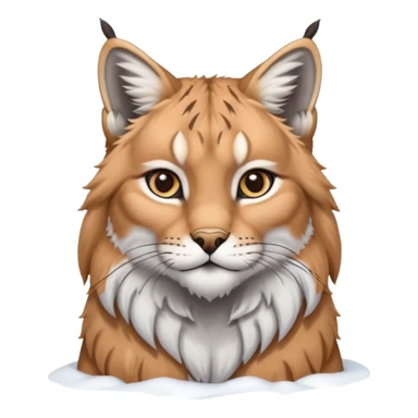 Eurasian Lynx in the snow beautiful aesthetic scenery sticker