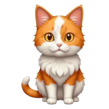 Short cat standing upright sticker