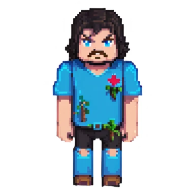 Jack Black as a Minecraft character sticker
