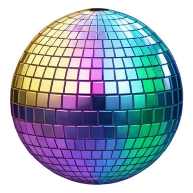 shiny disco ball sticker