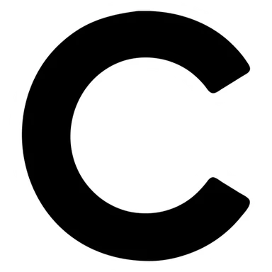 Chicago Cubs C logo, clean and bold, suitable for use as an icon sticker