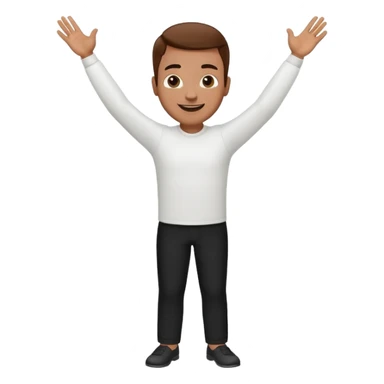 Hands up man meme sticker