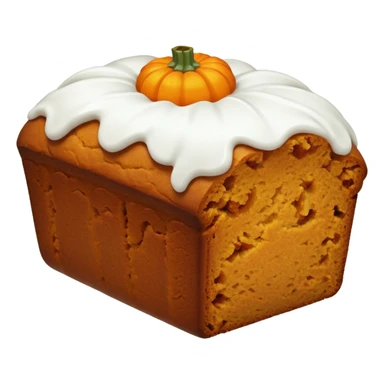 Pumpkin bread with white icing  sticker