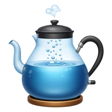 a small pot or kettle filled with water placed on fire, the water is boiling intensely with visible steam and bubbles rising, bright lighting, clean white background



 sticker