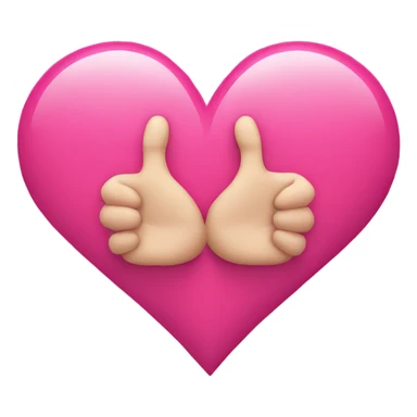 heart with hands, pink heart in middle sticker
