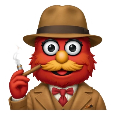 elmo smoking in an gangster sticker