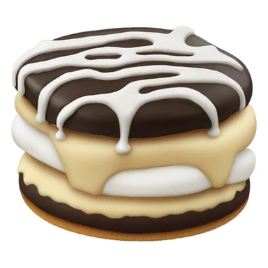 One Black and white cookie  sticker