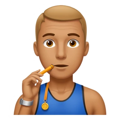 track coach with whistle sticker