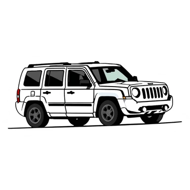Black Jeep Patriot  sticker