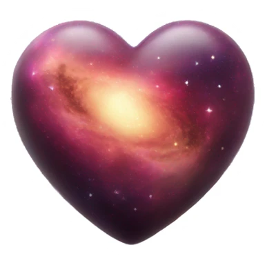 galaxy in 3d heart sticker