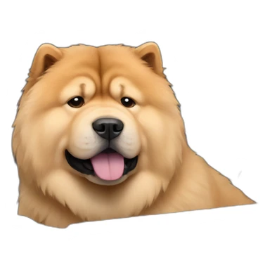 chow chow in a tesla car sticker