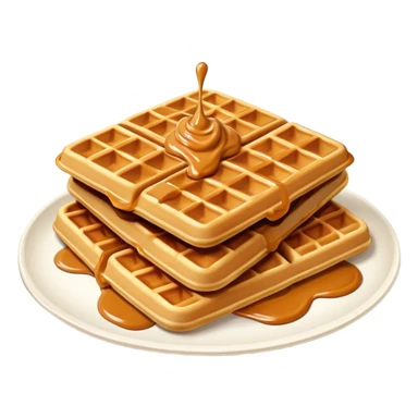waffles with beanut butter spread on top sticker